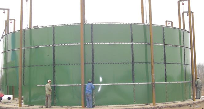 biogas transformation in tank